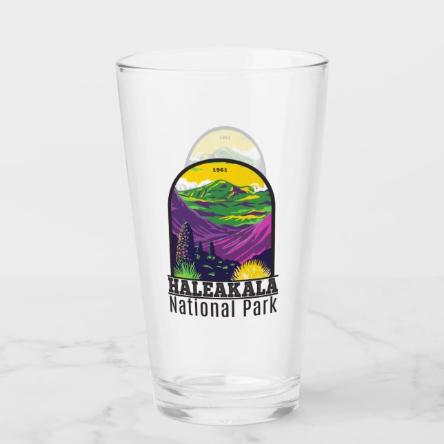 Haleakala National Park Hawaii Vintage Glass (Front)