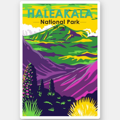  Haleakala National Park Hawaii Vintage Sticker