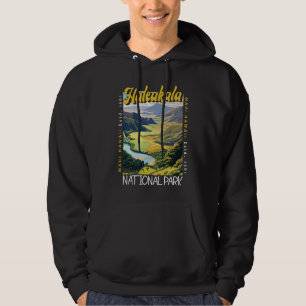 Haleakala National Park Illustration Distressed Hoodie
