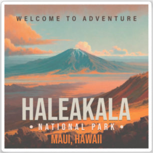 Haleakala National Park Maui Hawaii Vintage Sticker