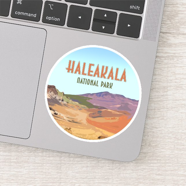 Haleakala National Park Maui Hawaii Vintage Sticker (Detail)