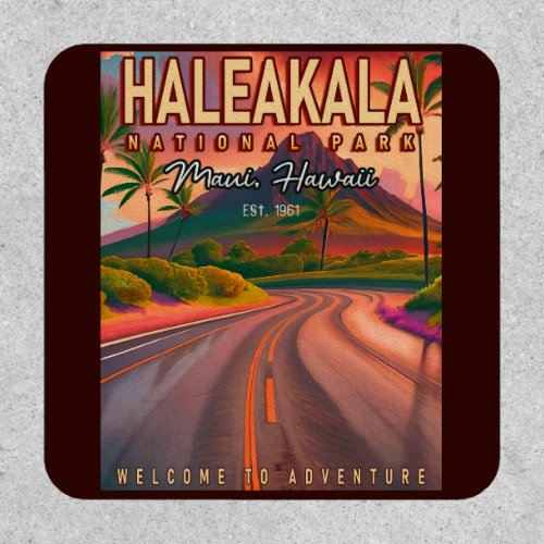 Haleakala National Park Maui Road Volcano Vintage Patch