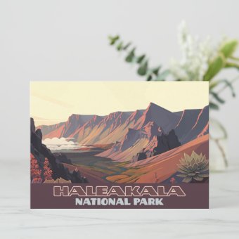Haleakala National Park Maui Volcano Crater Invitation | Zazzle