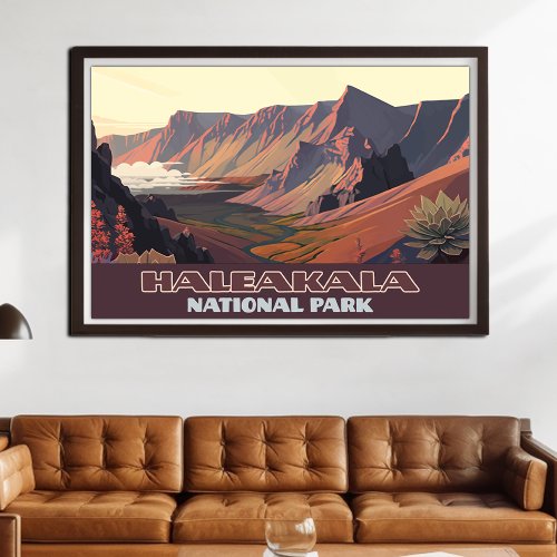 Haleakala National Park Maui Volcano Crater Poster