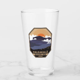 Haleakala National Park Retro Emblem Glass
