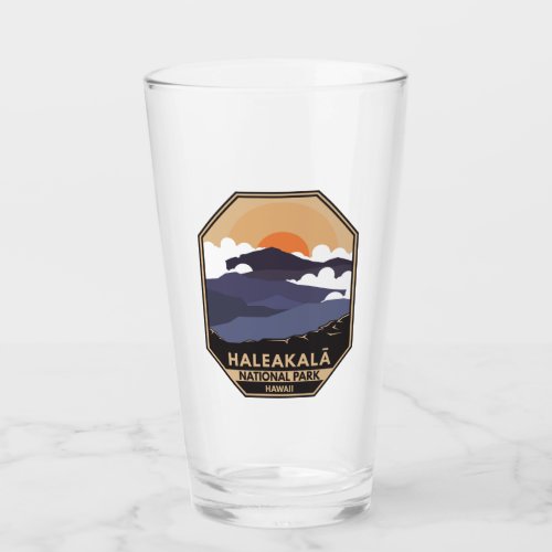 Haleakala National Park Retro Emblem Glass