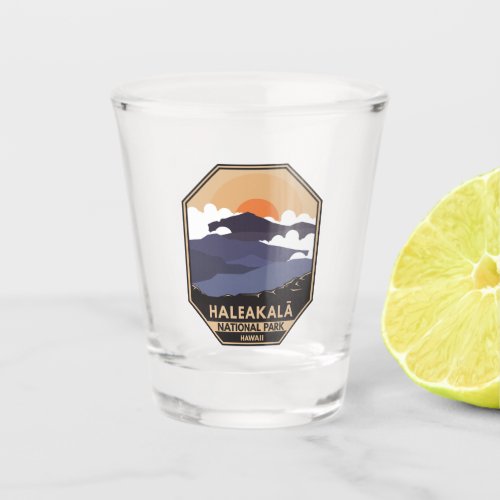 Haleakala National Park Retro Emblem Shot Glass