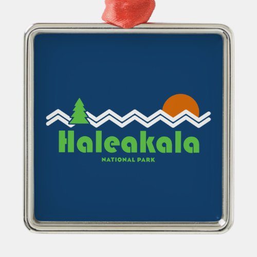 Haleakala National Park Retro Metal Ornament