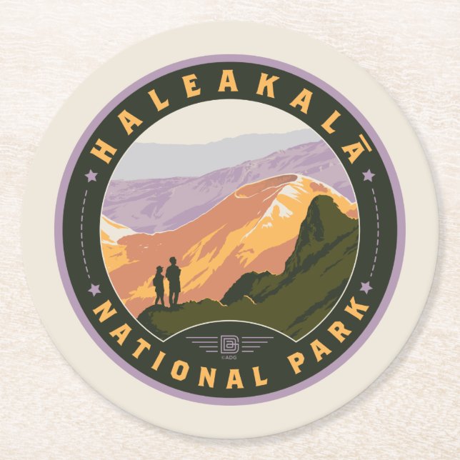 Haleakala National Park Round Paper Coaster (Front)