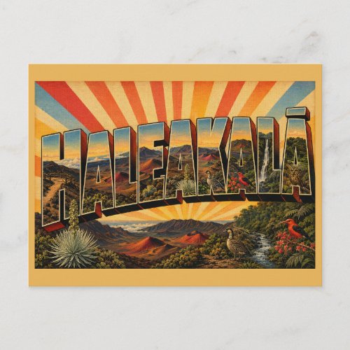 Haleakala National Park Volcano Crater Rainforest Postcard