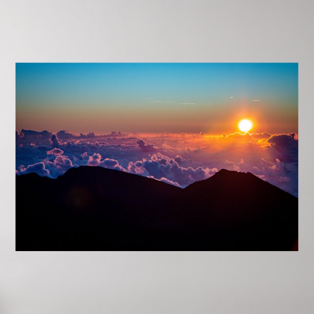 Haleakala Sunrise Poster photograph on Maui (Front)