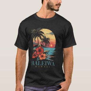 Haleiwa Hawaii Aloha Hawaiian Surf Surfer Vintage T-Shirt