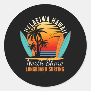 Bing & Rick surf Pegatina Sticker Hot Rod surf surfing Aloha Hawaii Moon