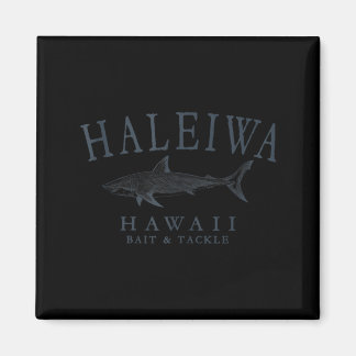 Haleiwa hawaii shark retro slate art fishing tank magnet