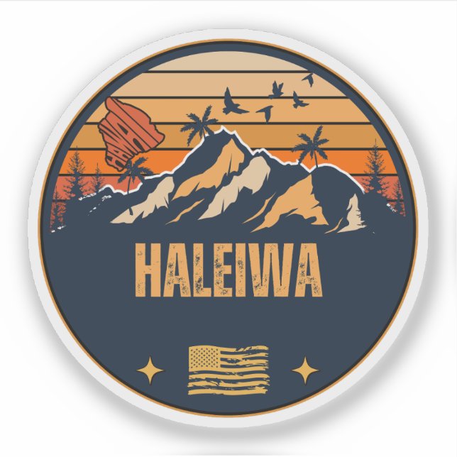 Haleiwa, Hawaii Sticker (Front)