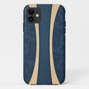 Haleiwa Hawaiian Striped Surfboard Maple iPhone 11 Case