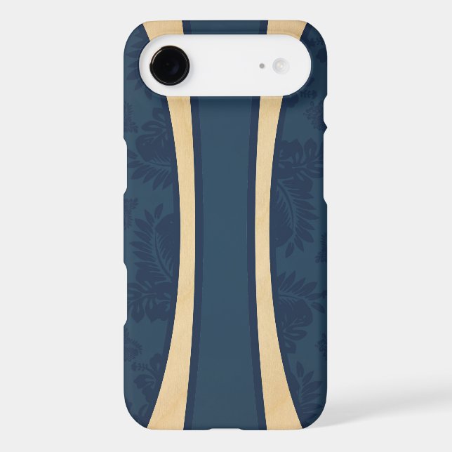 Haleiwa Hawaiian Striped Surfboard Maple Case-Mate iPhone Case (Back)