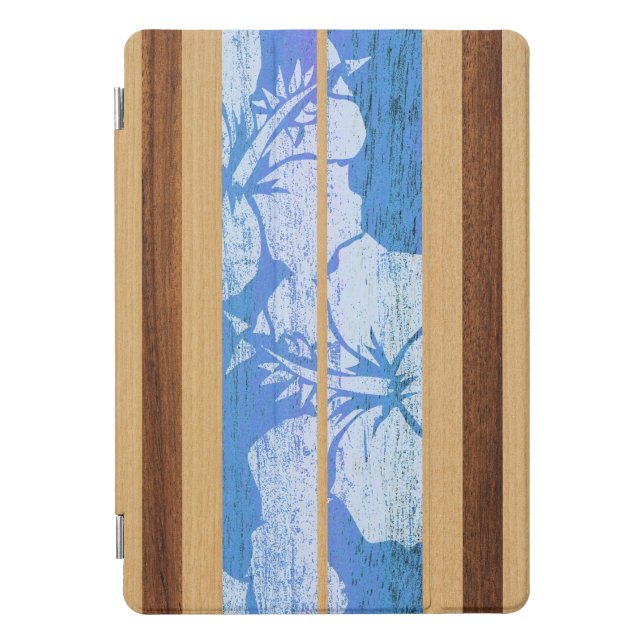 Haleiwa Surfboard Hawaiian FauxWood iPadSmartCover iPad Pro Cover (Front)
