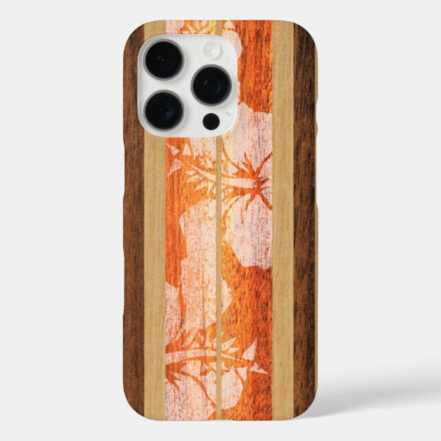 Haleiwa Surfboard Hawaiian in Papaya Case-Mate iPhone Case (Back)