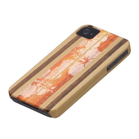 Haleiwa Surfboard Hawaiian iPhone 4 Cases (Bottom)