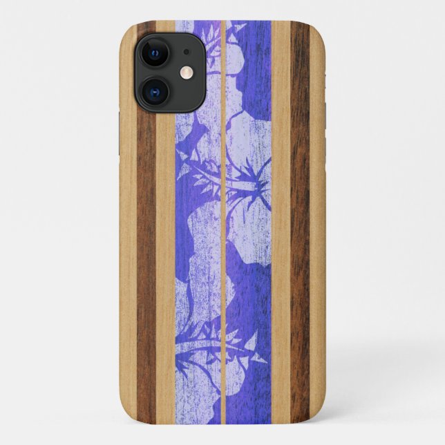 Haleiwa Surfboard Hawaiian Purple Case-Mate iPhone Case (Back)