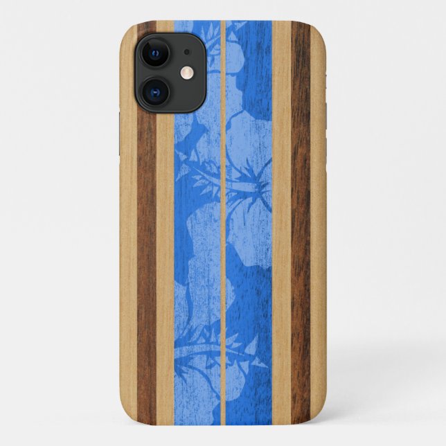 Haleiwa Surfboard Hawaiian Royal Blue Case-Mate iPhone Case (Back)