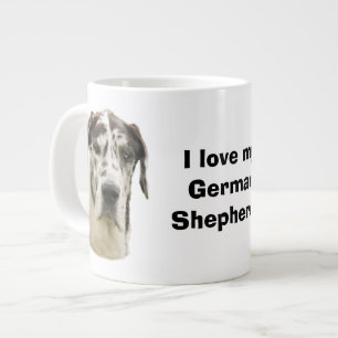 Halequin Great Dane pet photo Giant Coffee Mug