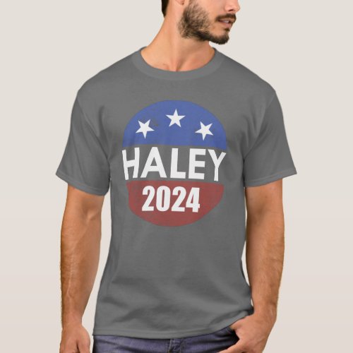 Haley 2024 Election Button Vote 24 President Haley T_Shirt