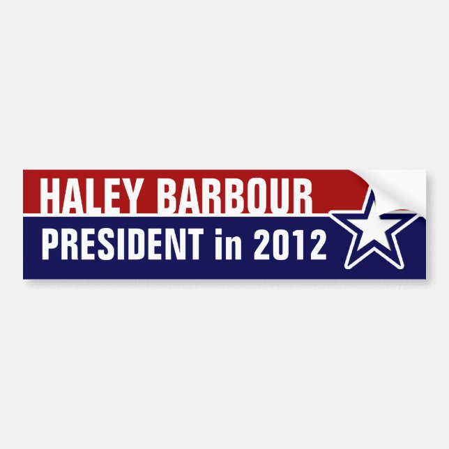 Haley Barbour in 2012 Bumper Sticker (Front)