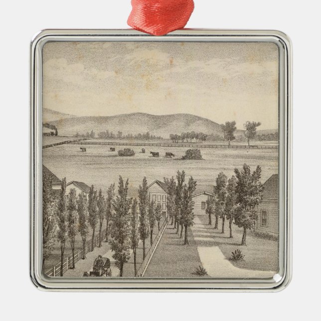Haley res, farm metal ornament (Front)