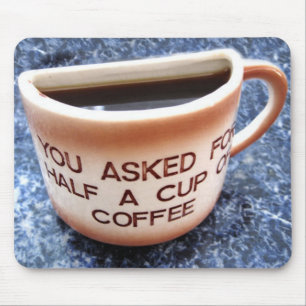 Half a cup of coffee - printed mousemat mouse pad