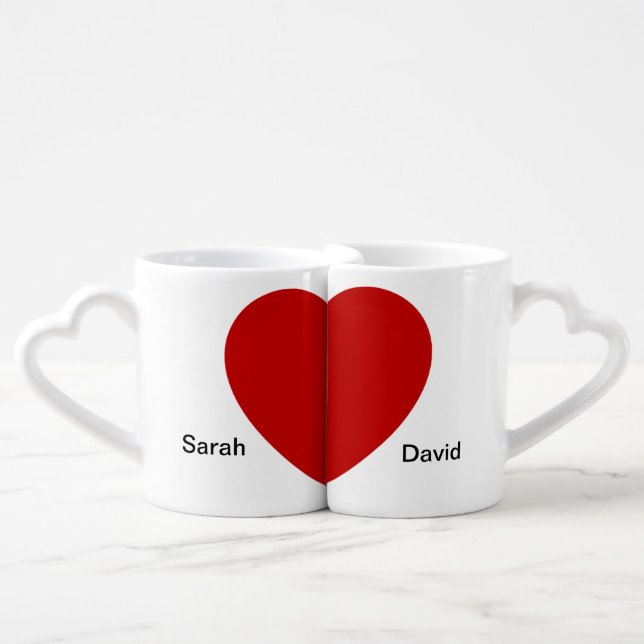 Half a heart for Him and Her Lovers' mug | Zazzle