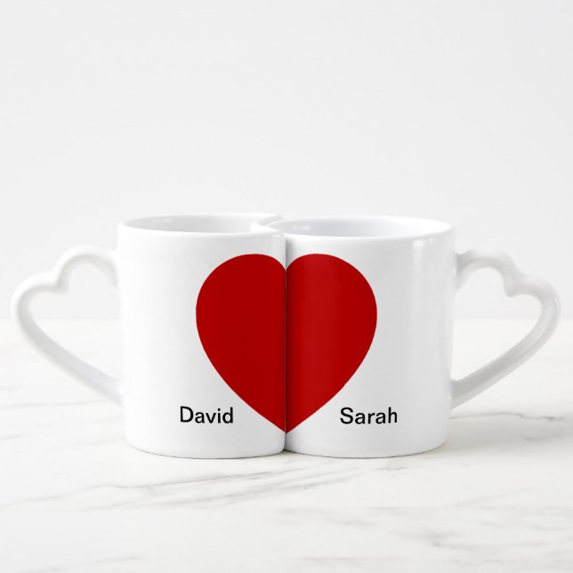 Half a heart for Him and Her Lovers' mug (Back Nesting)