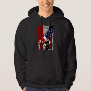 Half American Flag Egyptian ROOTS USA Flag Egypt D Hoodie