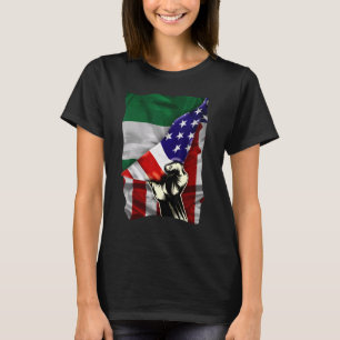 Half American Flag Nigerian ROOTS USA Flag Nigeria T-Shirt