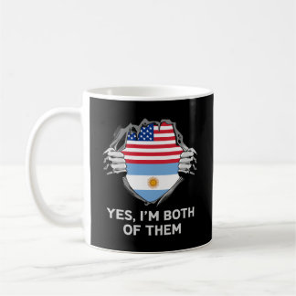 Half American Half Argentine Usa Argentina Flag S Coffee Mug