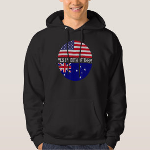 Half American Half Australian Usa Flag Family Heri Hoodie