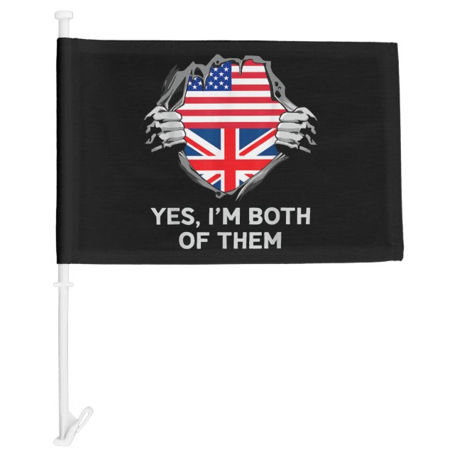 Half American Half British USA England Flag Mens W (Front)