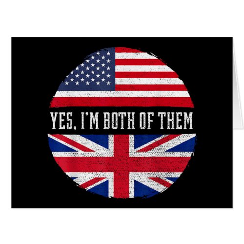 Half American Half British USA Flag United Kingdom
