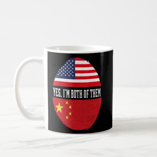 Half American Half Chinese USA Flag China Heritage Coffee Mug