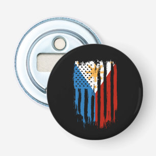 Half American Half Filipino Philippines Flag Bottle Opener
