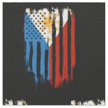 Half American Half Filipino Philippines Flag Fabric
