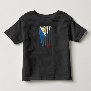 Half American Half Filipino Philippines Flag Toddler T-shirt