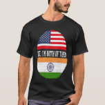 Half American Half Indian USA Flag India Heritage T-Shirt