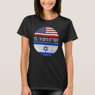 Half American Half Israeli USA Flag Israel Heritag T-Shirt