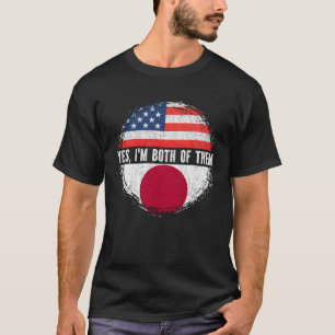 Half American Half Japanese USA Flag Japan T-Shirt