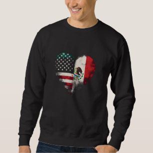 Half American Half Mexican - Vintage USA Mexico He Sweatshirt