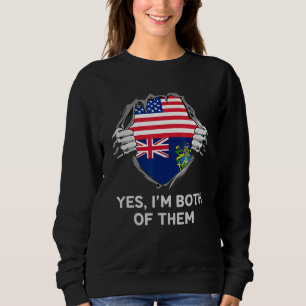 Half American Half Pitcairn Islander USA Pitcairn  Sweatshirt