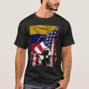 Half American Half Venezuelan ROOTS USA Flag Venez T-Shirt