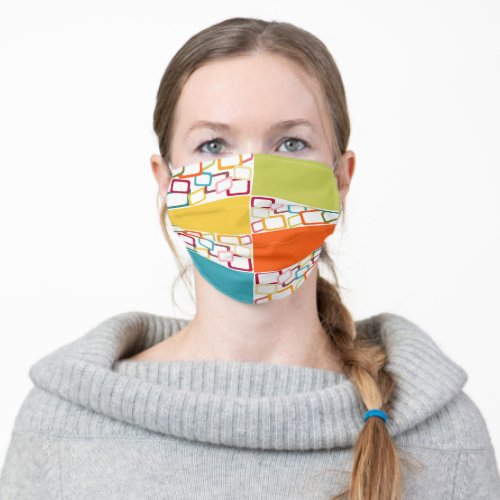 Half and Half Adult Cloth Face Mask